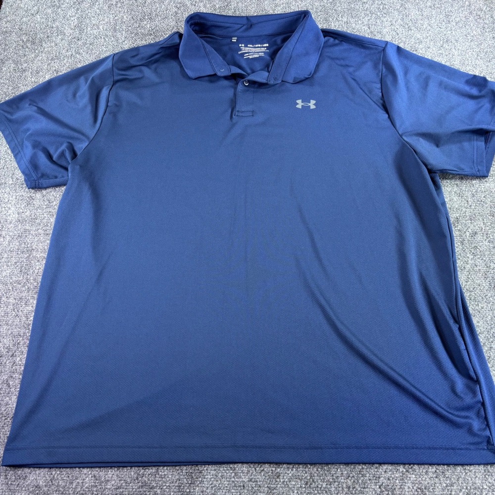 Under Armour Polo Shirt Mens 4XL Navy Blue Performance Loose Fit 1342080 Golf